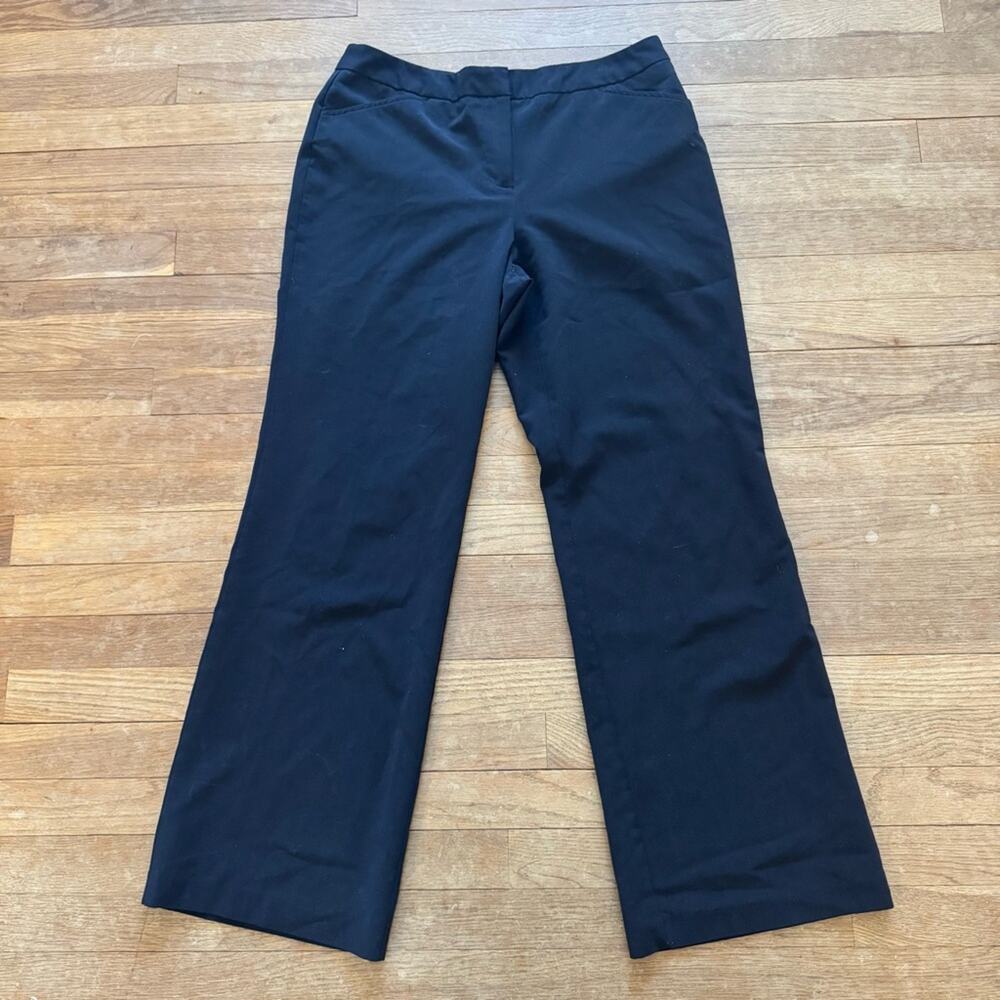 Nicole Miller black high-rise wide leg dress pants slacks size 10
 b20